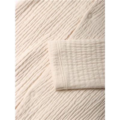 Комбинезон из жатой ткани Крошка Я, рост 62-68 см, молочный