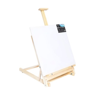 Мольберт настольный «Студийный», 650×450×560 мм, с планшетом 450×480 мм (возможность разместить холст 60×80 см), с бегунком, Calligrata