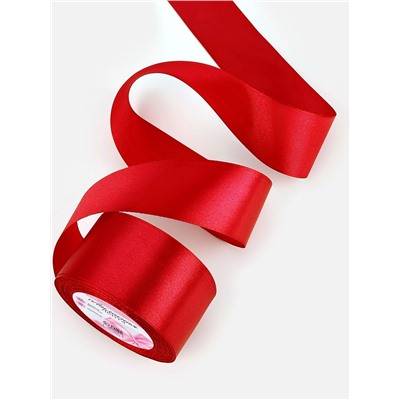 Лента атласная, 50 мм, 23±1 м, красная №26