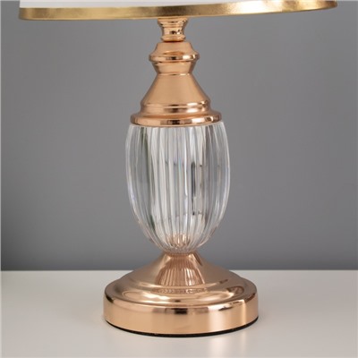 Лампа настольная «Юри» 1×40 Вт Е27 1×3 Вт LED золото 25×25×41 см