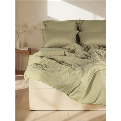 Пододеяльник 2-спальный SL Home, 180×220 см, оливковый, модал