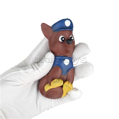 Игрушка - антистресс тянучка "Супер щенки" с песком, коричневый, блистер, Супер Жим