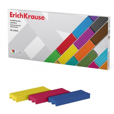 Пластилин  24цв 384гр. классический 61319 ErichKrause