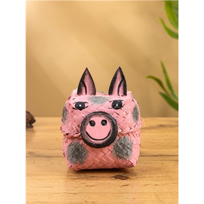 Корзинка «Поросёнок», 8×8×13 см, бамбук