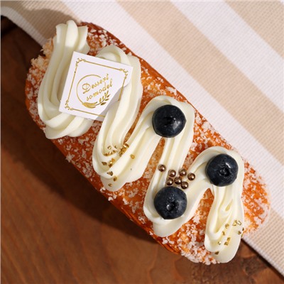 Муляж «Булочка со сливками», 14×7×7 см