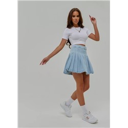 Женская юбка в складку джинсовая CRACPOT