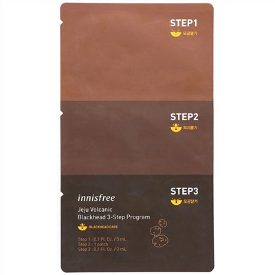 Innisfree, Jeju Volcanic Blackhead 3-Step Program, 1 Set