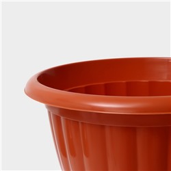 Вазон для цветов «Жасмин», 18 л, d=42 см, h=30 см, коричневый