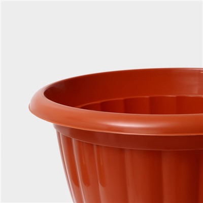 Вазон для цветов «Жасмин», 18 л, d=42 см, h=30 см, коричневый