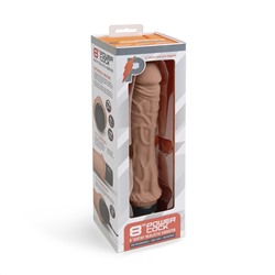 Кофейный вибратор-реалистик 8  Girthy Realistic Vibrator - 24,5 см.