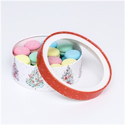 Коробка подарочная новогодняя с окном «С Новым годом» 21×21×8 см