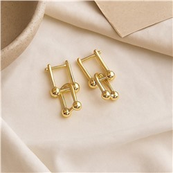 Серьги висячие , цвет покрытия желтое золото, арт.313.235