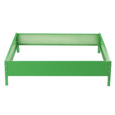 Клумба оцинкованная, 100×100×15 см, зелёная, «Квадро», Greengo