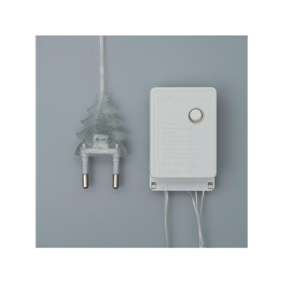 Гирлянда «Нить» 4 м с насадками «Шарик сетка», IP20, прозрачная нить, 20 LED, свечение белое, 8 режимов, 220 В