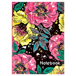 Записная книжка 80л. А6 "Яркие бутоны" 120х170 мм, 80 л., твёрдый переплёт, полноцветн