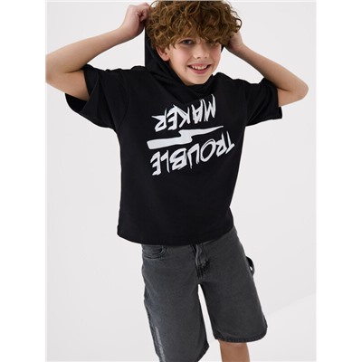 Джемпер трикотажный для мальчиков (футболка с капюшоном)