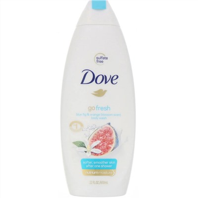 Dove, Гель для душа Go Fresh, аромат «Синий инжир и цветки апельсина», 650 мл