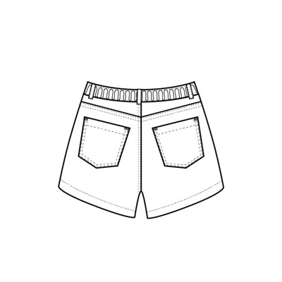 Шорты текстильные джинсовые для девочек