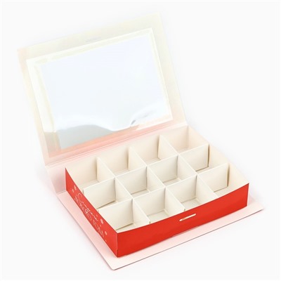 Коробка под 12 конфет новогодняя с ячейками «Аромат праздника» 18.5×13.5×3.5 см