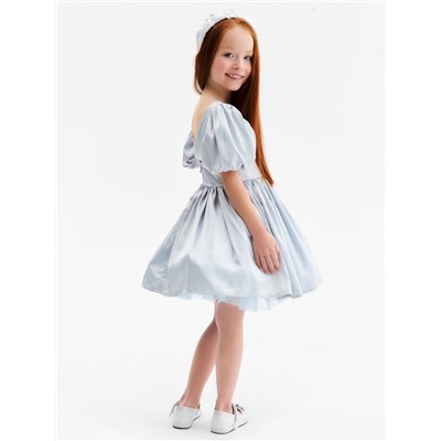 Платье нарядное для девочки MINAKU: PartyDress, с воланами, рост 92-98 см, голубое