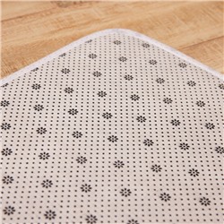 Коврик для ванной «Этель» Be happy, 80×50 см, велюр