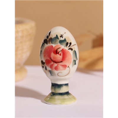 Фигурка керамика «Яйцо на ножке. Пасха», гжель, 9.5 см, МИКС