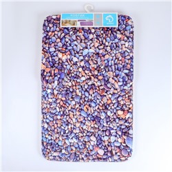 Набор ковриков для ванной и туалета Доляна «Галька», 2 шт.: 40×50, 50×80 см