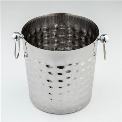 Ведро для льда «Чеканный», 5.2 л, 25×20×20.5 см, нержавеющая 201 сталь