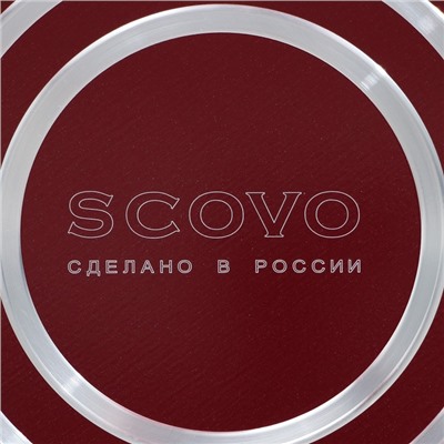 Сковорода блинная «Эксперт», d=22 см, пластиковая ручка, антипригарное покрытие, алюминий, бордовая