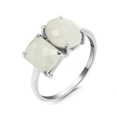 Кольцо из серебра лунный камень, Авангард
