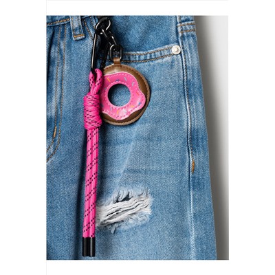 Брюки текстильные джинсовые для девочек PLAYTODAY, 1240109