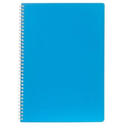 Тетрадь А4  96л клетка на спирали "СОЛО.Небесная лазурь" софт-тач, перфорация на отрыв (092882) Хатбер