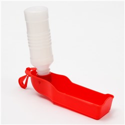 Поилка прогулочная, 250 мл, пластик, красная