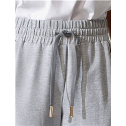 Прямые брюки с лампасами из эластичного футера двухнитки без начеса