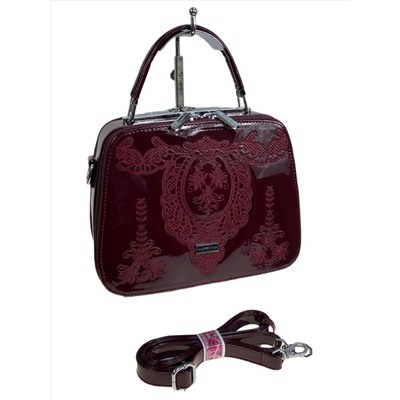 Женская сумка из искусственной кожи, цвет бордовый