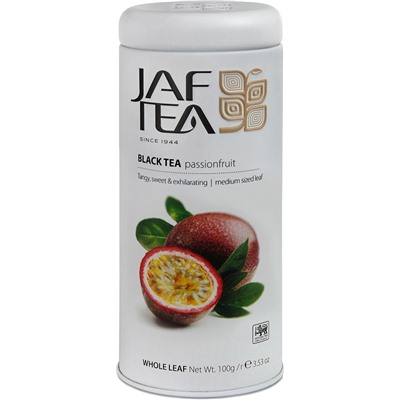 JAF TEA. Черный. Маракуйя 100 гр. жест.банка