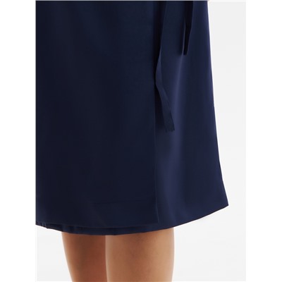 Халат домашний женский с запахом MINAKU: Home collection, тёмно-синий, размер 46