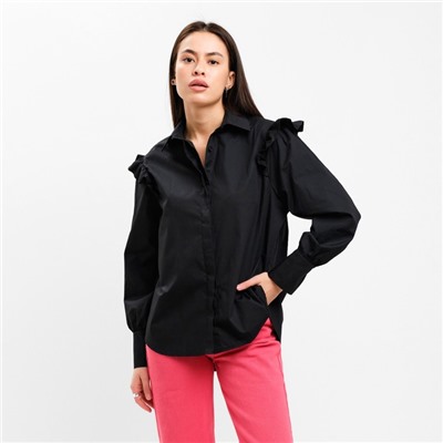 Рубашка женская MIST: Classic Collection, размер 42, чёрная