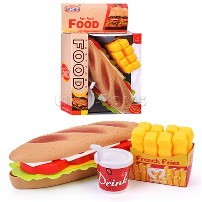 Игровой набор продуктов "Fast Food" в коробке