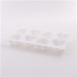 80326-286G Форма Сердце для выпечки кексов, пирожных, конфет, муссов силикон (х120).