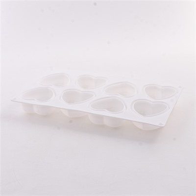 80326-286G Форма Сердце для выпечки кексов, пирожных, конфет, муссов силикон (х120).