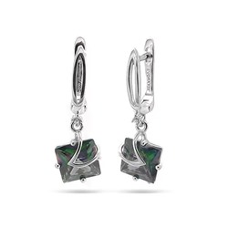 Серьги из серебра мистик кварц, МЦВ008мк