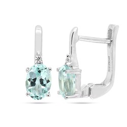 Серьги из серебра топаз, Мария