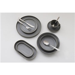 Тарелка Magistro Urban, d=27.5 см, фарфор, серая