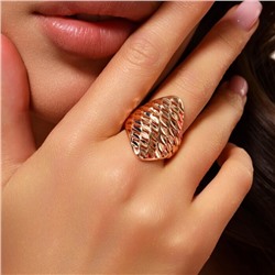 Крупное кольцо перстень 19 р ювелирная бижутерия Дубайское золото покрытие позолота с алмазной гранью, арт.314.602-19