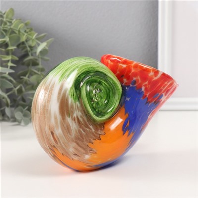 Фигурка стекло «Морская ракушка», разноцветная 9×20×12 см