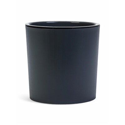 Кашпо для цветов Genius, 2.5 л, d=15.7 см, h=15.6 см, пластиковое, со вставкой, серое