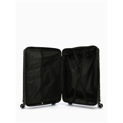 УЦЕНКА Чемодан 28", РР, 50*30*74, отд на молнии, код замок, 4 колеса, черный