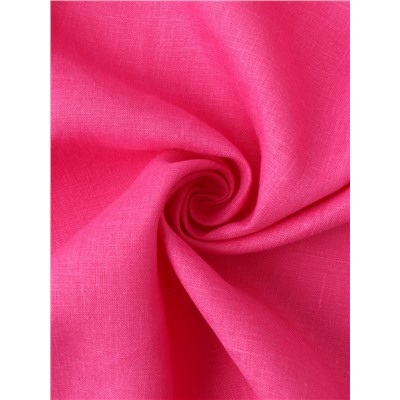 Шторы для кухни «Этель» Linen collection, 145×180 см - 2 шт., 100% лён, 170 г/м², розовые