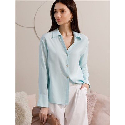 Блузка с широкими манжетами из вискозы с лиоцеллом